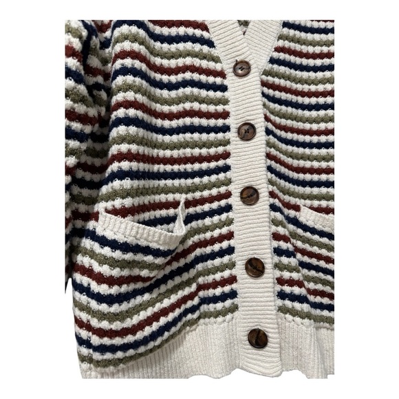 🍂 PINK CLOVER Striped Grandpa Cardigan - Size XL - TRENDING STYLE! 🍂 - Picture 2 of 5